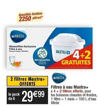 Cora x Carrefour Filtres à eau maxtra+ brita offre