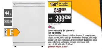 Cora x Carrefour Lave-vaisselle 14 couverts lg offre
