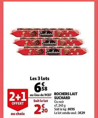 Auchan Rochers lait suchard offre