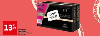 Auchan Café moulu carte noire offre