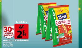 Auchan Croustilles cacahuètes belin offre