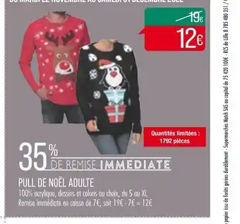 Match Pull De Noel Adulte offre