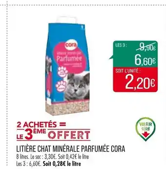 Match Litiere Chat Minerale PArfumee Cora offre