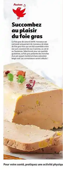 Auchan Foie gras offre