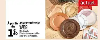 Auchan Assiette hôtesse ø 33 cm actuel offre
