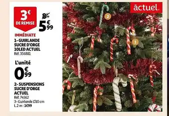 Auchan Guirlande sucre d'orge 10 led actuel, suspensions sucre d'orge actuel offre