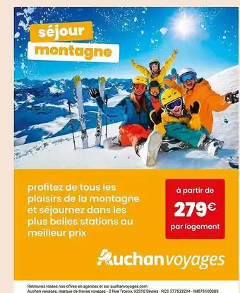 Séjour montagne auchan voyages