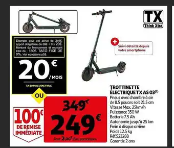 Auchan Trottinette électrique tx as 03 offre