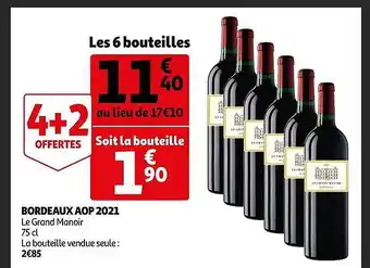 Auchan Bordeaux aop 2021 le grand manoir offre
