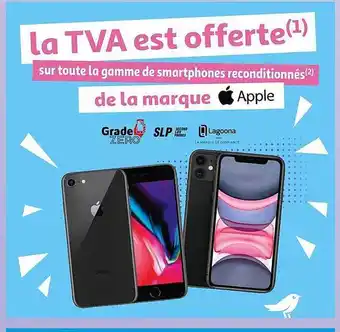 La gamme des smartphones reconditionnés de la marque apple
