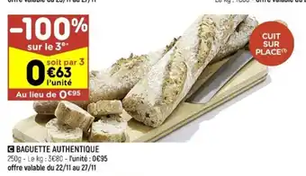 Leader Price Baguette Authentique offre