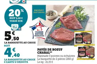 U Express Charal pavés de boeuf offre