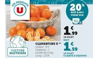 U Express Clementine u offre
