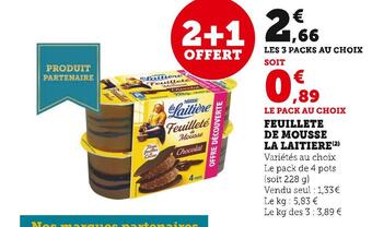 U Express La laitiere feuillete de mousse offre