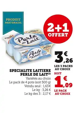 U Express Yoplait specialite laitiere perle de lait offre