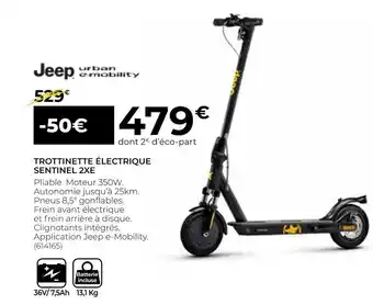 Feu Vert Trottinette électrique sentinel 2xe offre