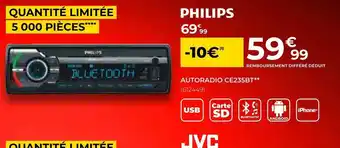 Feu Vert Philips autoradio ce235bt offre