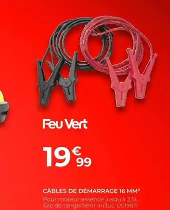 Feu Vert Feu vert câbles de démarrage 16 mm² offre