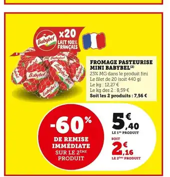 Super U Babybel fromage pasteurise mini babybel offre