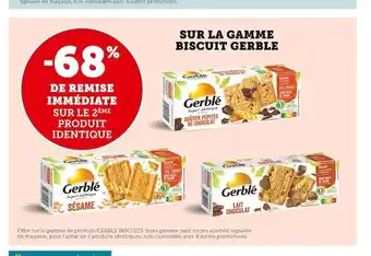 Super U -68% de remise immédiate sur le 2ème produit identique offre