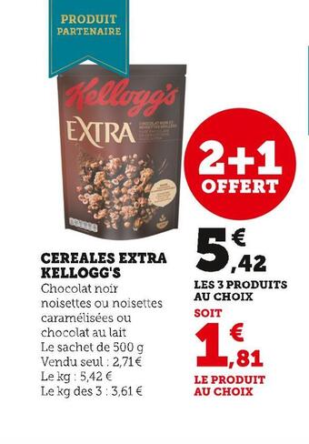 Super U Kellogg's cereales extra offre
