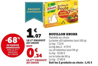 Super U Knorr bouillon offre