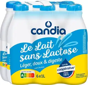 Match Candia le lait sans lactose offre