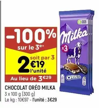 Leader Price Chocolat oréo milka offre