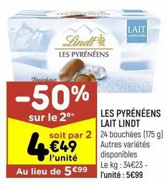 Leader Price Les pyrénéens lait lindt offre