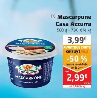 Colruyt Mascarpone casa azzurra offre