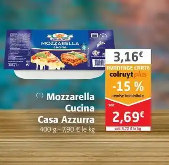 Colruyt Mozzarella cucina casa azzurra offre