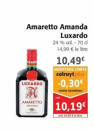 Colruyt Amaretto amanda luxardo offre