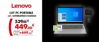 LENOVO lot pc portable réf : LOTIDEAPAD315ADAOS