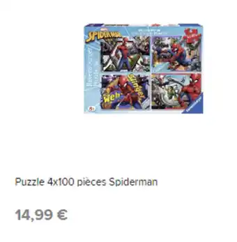 Stokomani Puzzle 4x100 pièces SPIDERMAN offre