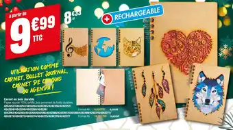 Plein ciel Carnet en bois durable offre