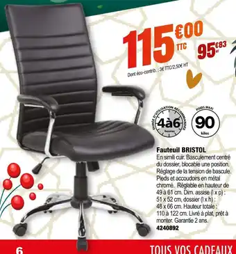 Plein ciel Fauteuil bristol offre