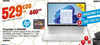 Plein ciel Hp pc portable 17-cp0289nf offre