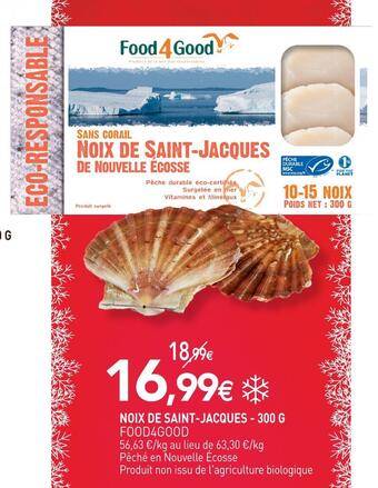 naturéO Food4good noix de saint-jacques offre