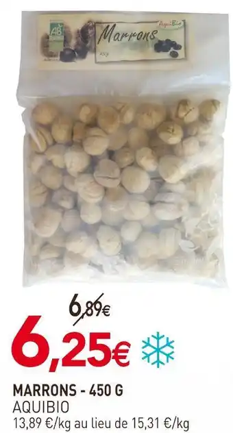 naturéO Aquibio marrons offre