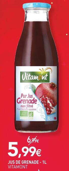 naturéO Vitamont jus de grenade offre