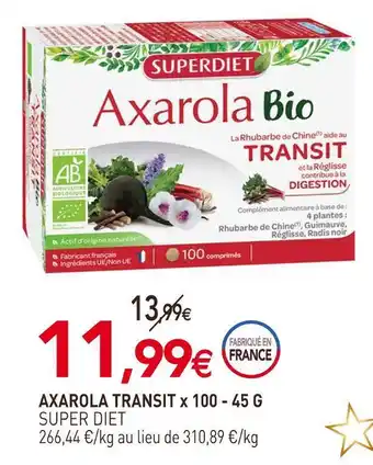 naturéO Super diet axarola transit offre