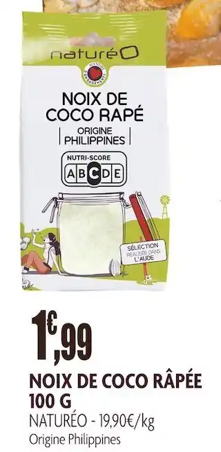 naturéO Naturéo noix de coco râpée offre