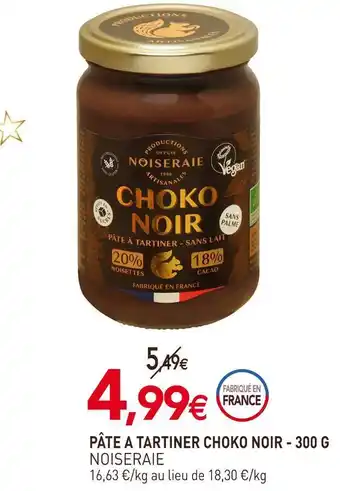 naturéO Noiseraie pâte a tartiner choko noir offre
