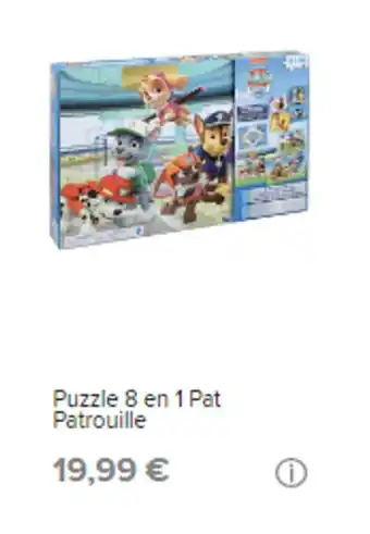 Stokomani Puzzle 8 en 1 pat patrouille offre