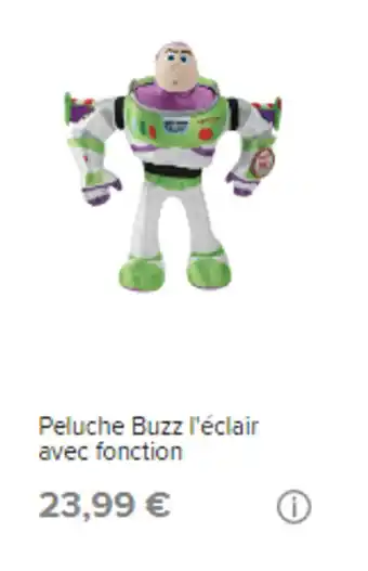 Stokomani Peluche buzz l'éclair avce fonction offre