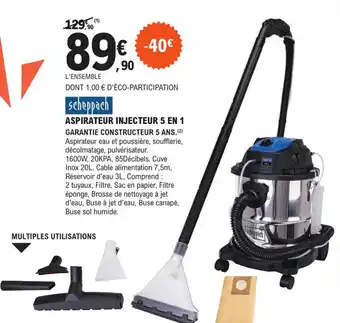 E.Leclerc Brico Aspirateur injecteur 5 en 1 offre