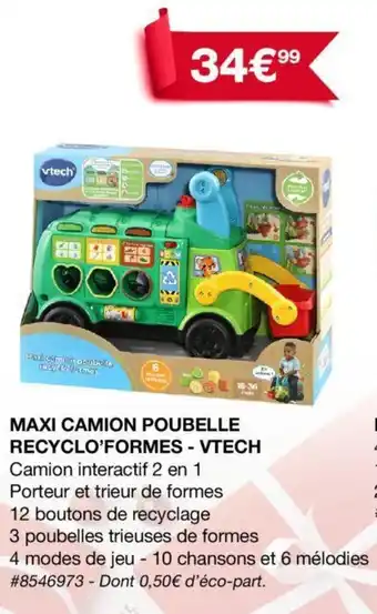 Maxi camion poubelle recyclo'formes - VTECH