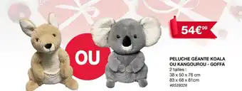 Peluche géante koala ou kangourou - goffa