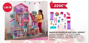 Costco Maison de poupées en boix 1,48 M - kidkraft offre