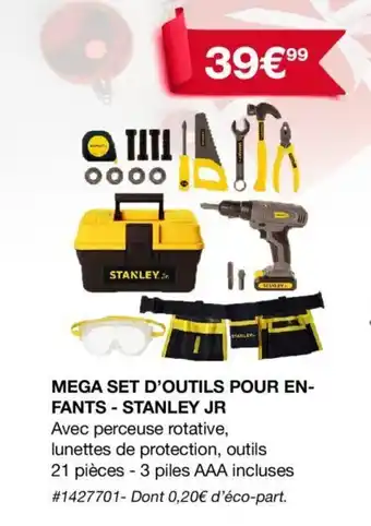 Costco Mega set d'outils pour en- fants - stanley jr offre